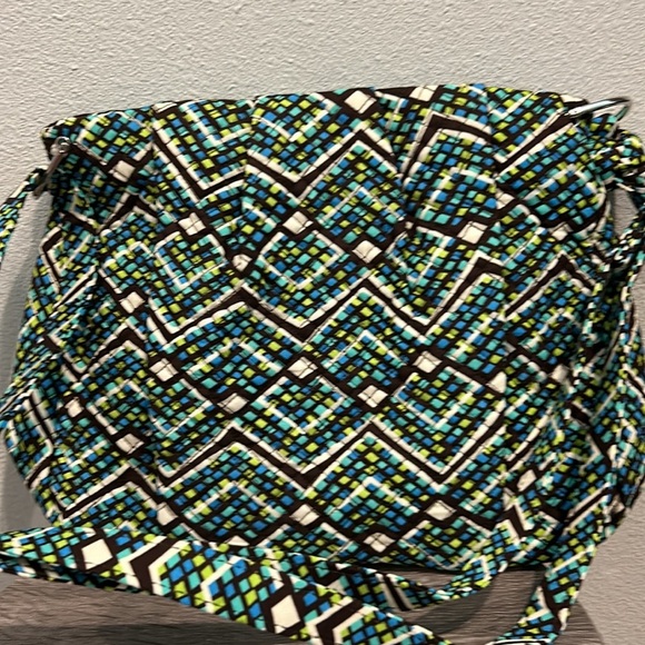 NWT Vera Bradley Hadley Crossbody in Rainforest Purse Blue Green - Picture 3 of 6